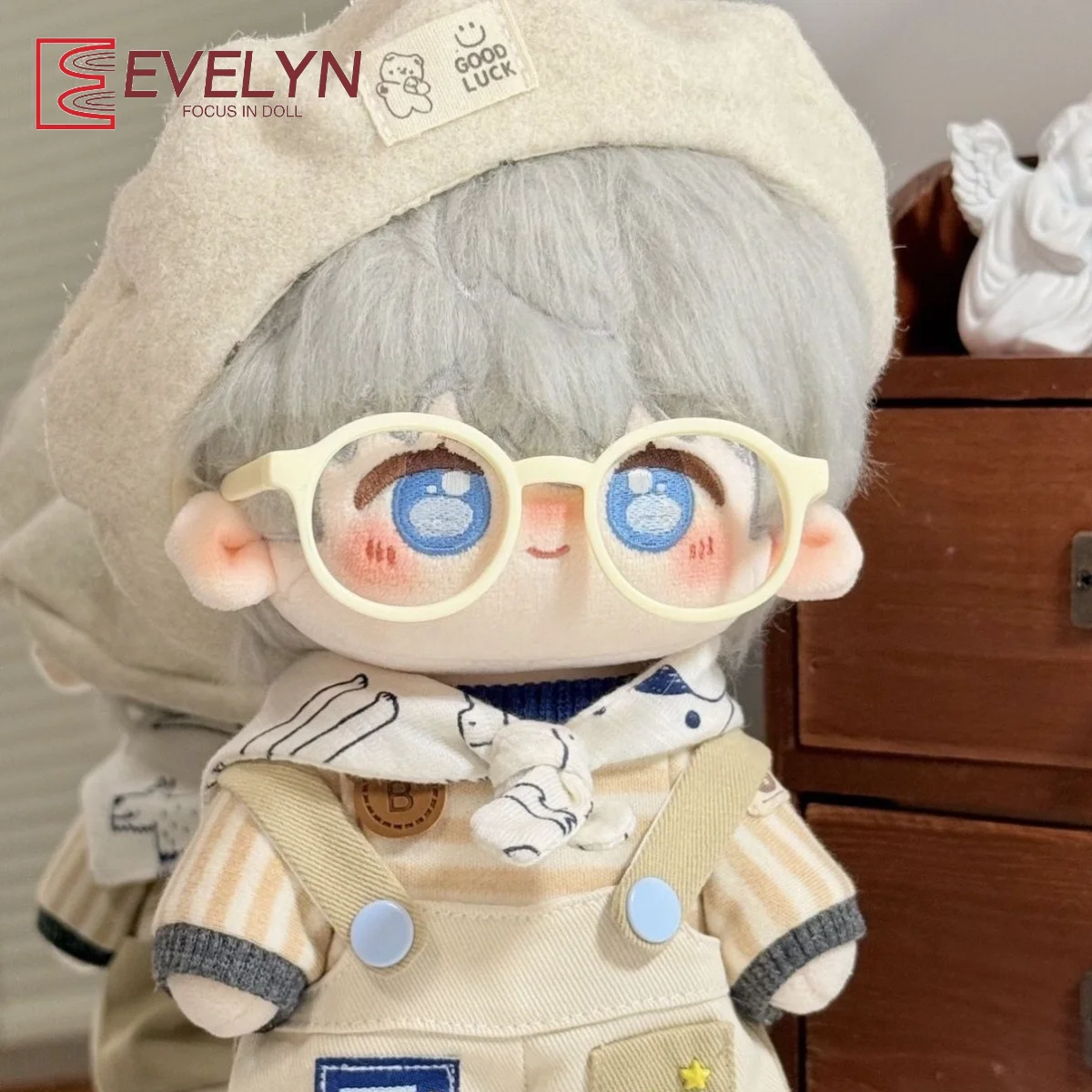 

Evelyn Love and Deepspace Cute Cotton Doll Clothing Set with 20cm Idol Doll Clothes Dress Up Accessories Replacement Clothes