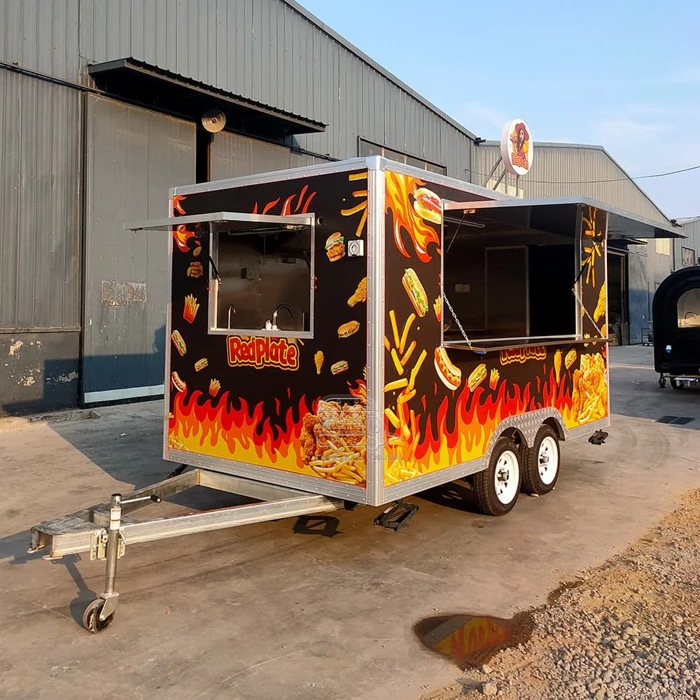 Commercial Hot Dog Equipment Package Mobile Kitchen Ice Cream Coffee Hot Dogs Ideal for Catering and Outdoor Events Food Trailer