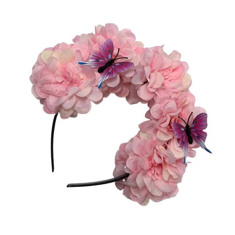 Bohemian Flower Hairband Eye Catching Model Show Tiaras Bride Styling Headband DXAA