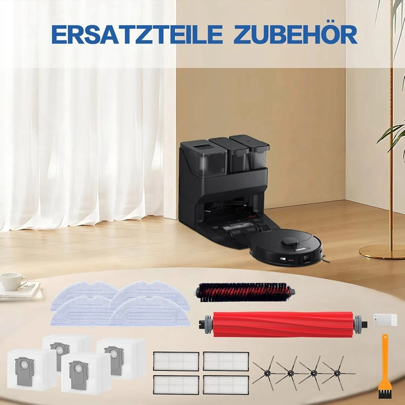 ABKP-para Roborock S7 Maxv Ultra, Cepillo Lateral principal filtro Hepa paño de mopa bolsas de polvo accesorios de piezas de repuesto