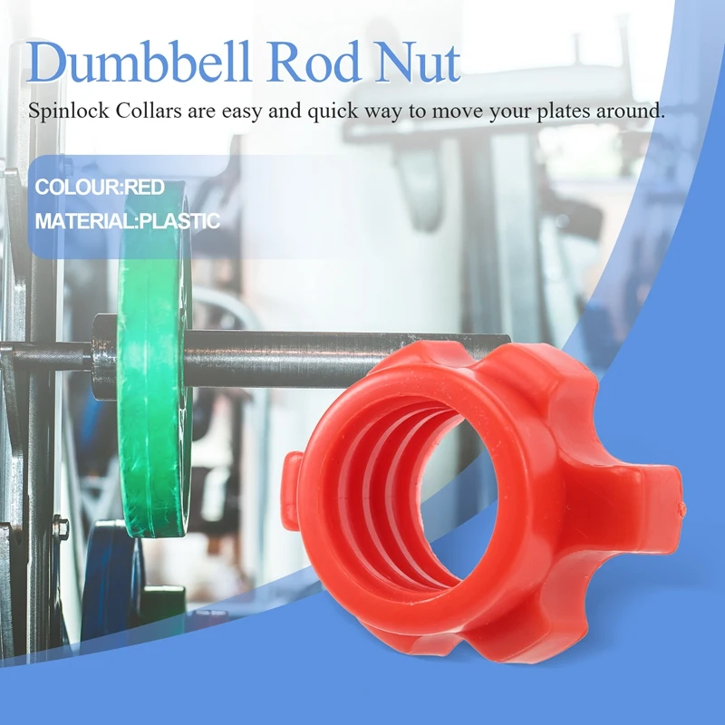 8PCS Dumbbell Nut,Dumbbell Rod Nut,Spinlock Collars For Barbells Bars Training Sports Accessories