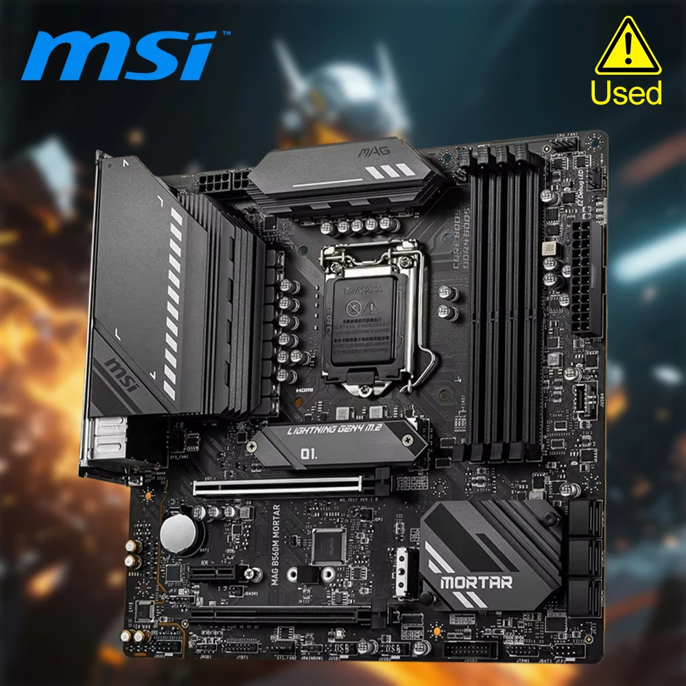 

MSI MAG B560M Mortar LGA 1200 11th/10th Gen Intel Core Gaming M-ATXMotherboard