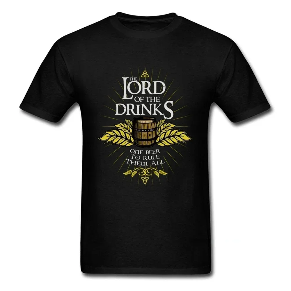 

Футболка LORD OF DRINKS для мужчин и женщин Rule Them All Beer Tees Топы для Октоберфеста с круглым вырезом Черно-белая одежда Винтажная рубашка Уличная одежда