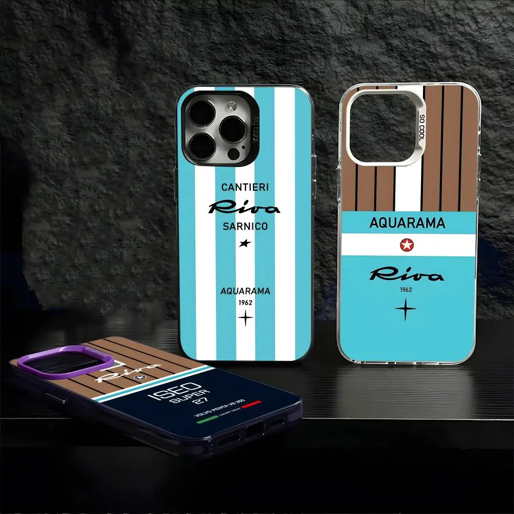 Saint tropez riva aquarama caso de telefone para iphone17 ar 16 15 14 plus 13 12 11 pro 8 7 xs max xr prata branco caso móvel