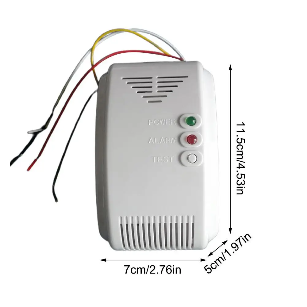 Imagem -06 - Gás Butano Propano Sensor de Alarme Glp Motor Natural Casa Flash Led Som Novo 12v