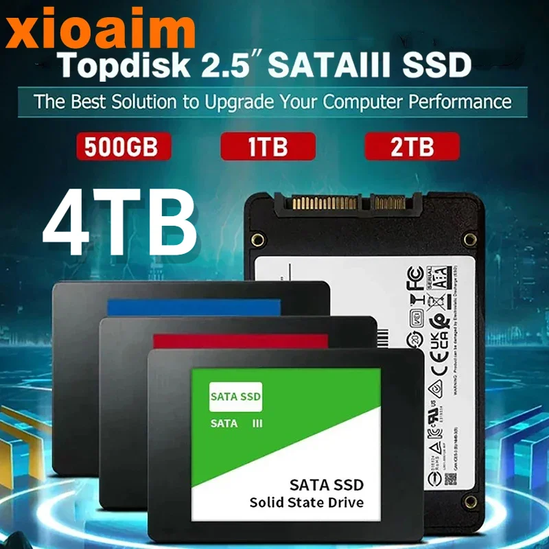 

For xiaomi 4TB SSD SATAIII 2.5"Ssd Hard Disk Drive 1TB 500GB High Speed Transfer Internal Solid State Drive For PC/Laptop mac