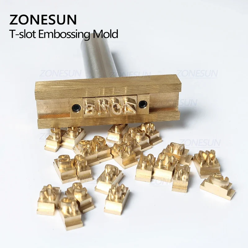 ZONESUN Hot foil Stamping Letter Movable Brass Mold Custom Logo Alphabet Symbol Press Stamp Craving Tool Branding Iron Leather