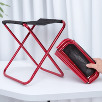 Ultra-Light Folding Camping Chair Portable Picnic Stool Outdoor Portable Fishing Seat Aluminum Alloy Lightweight Furniture