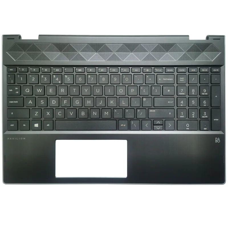 Imagem -02 - Teclado para Notebook com Palmrest Upper Cover Eua Reino Unido Latina hp Pavilion X360 15-cr 15t-cr 15-cr000 15t-cr000 Tpn-w132 Novo