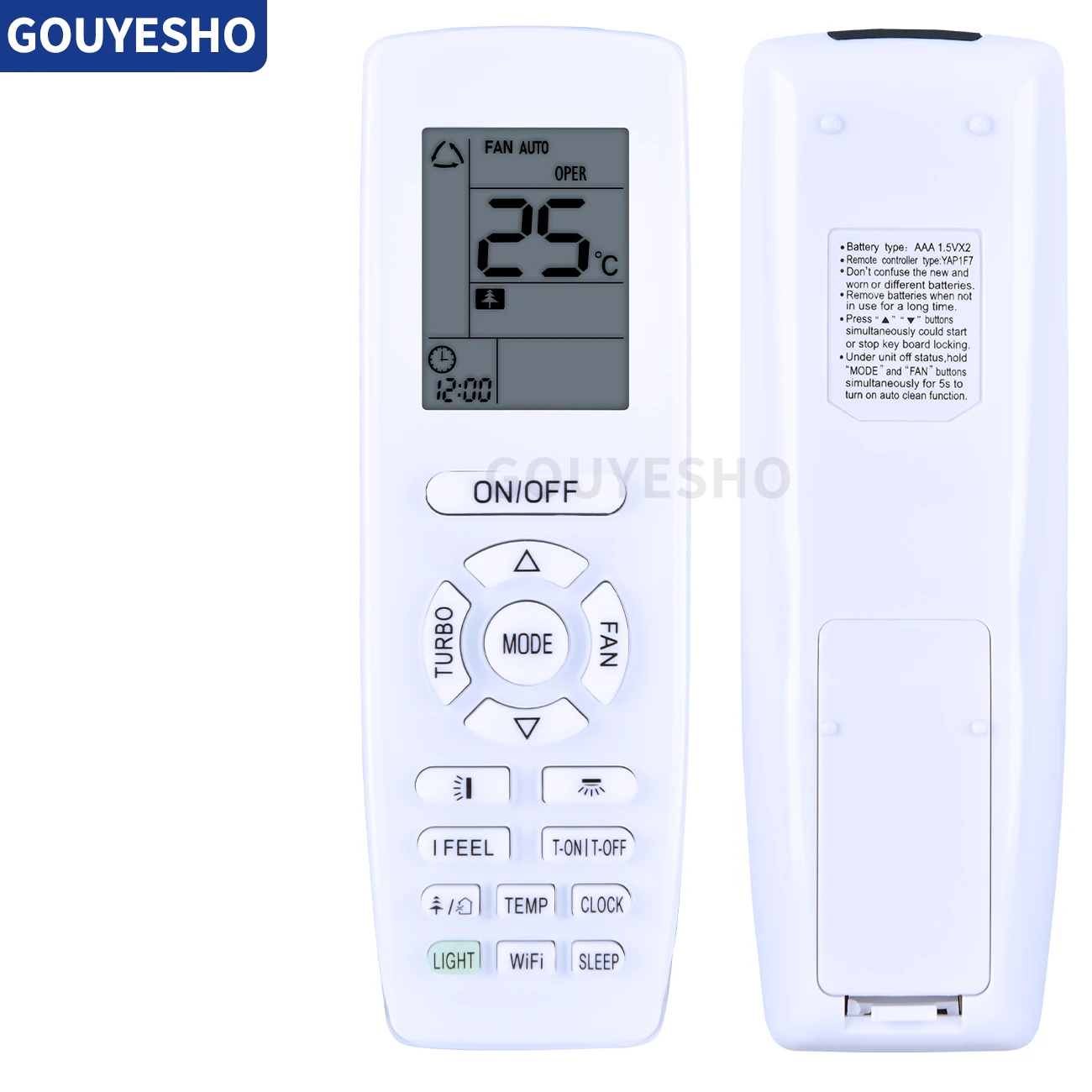 New Replacement YAP1F7 For GREE AC A/C Air Conditioner Remote Control with wifi