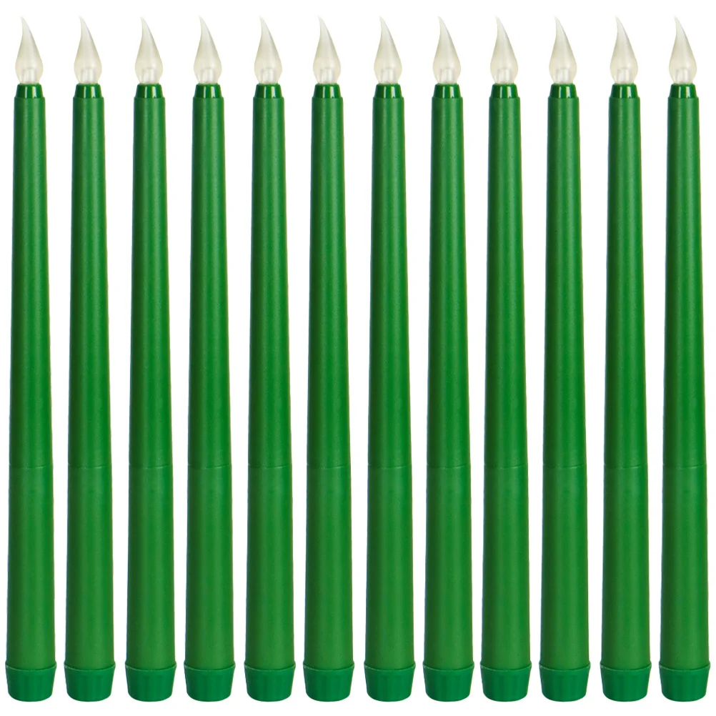 12 قطعة من شموع LED عديمة اللهب تعمل بالتنقيط بدون معطر مجانًا لقضاء عطلة عيد الميلاد والهالوين