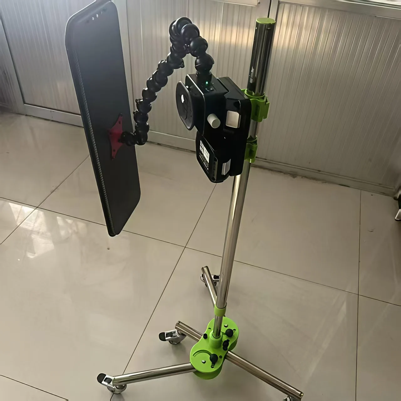 18V  Cordless PDR Dent Repair Light 60cm 9 LED Gradient Lamp with Wheeled Stand for Car Hail Pit Paintless Dent Removal