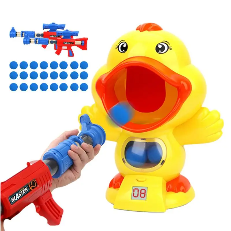 Toy Foam Shooter Duck Shooter Game Target Practice Animal Educational Toys Set Interesting Kids Hand-Eye Coordination Toys For