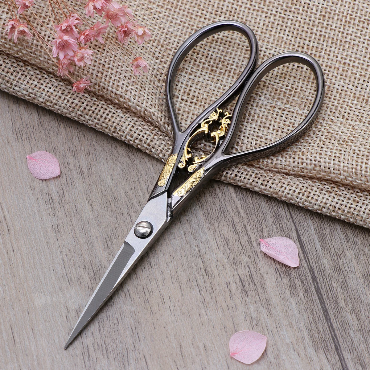 

Stainless Steel Embroidery Scissors Small Size Precision Cutting Craft Vintage Style Sewing Art Needlework Tool