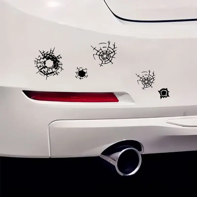 

Decal for Car Window Body Rear Bumper Motorcycle Helmet Front Fairing Electric Scooter Bullet Hole Car Sticker Vinyl