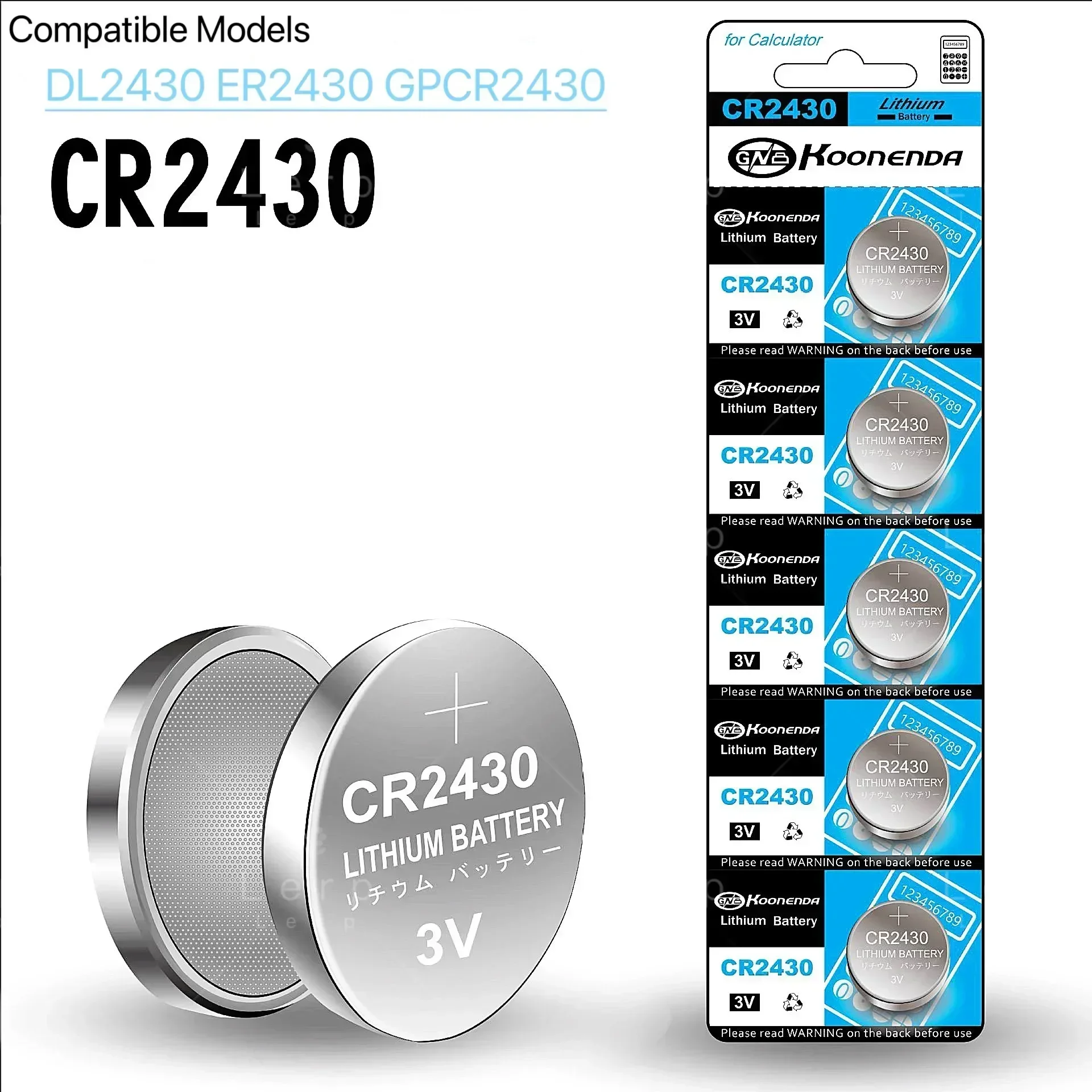 CR2430 Knopfbatterie Fernbedienung Spielzeug hohe elektronische 3V Lithium Mangan Knopfbatterie