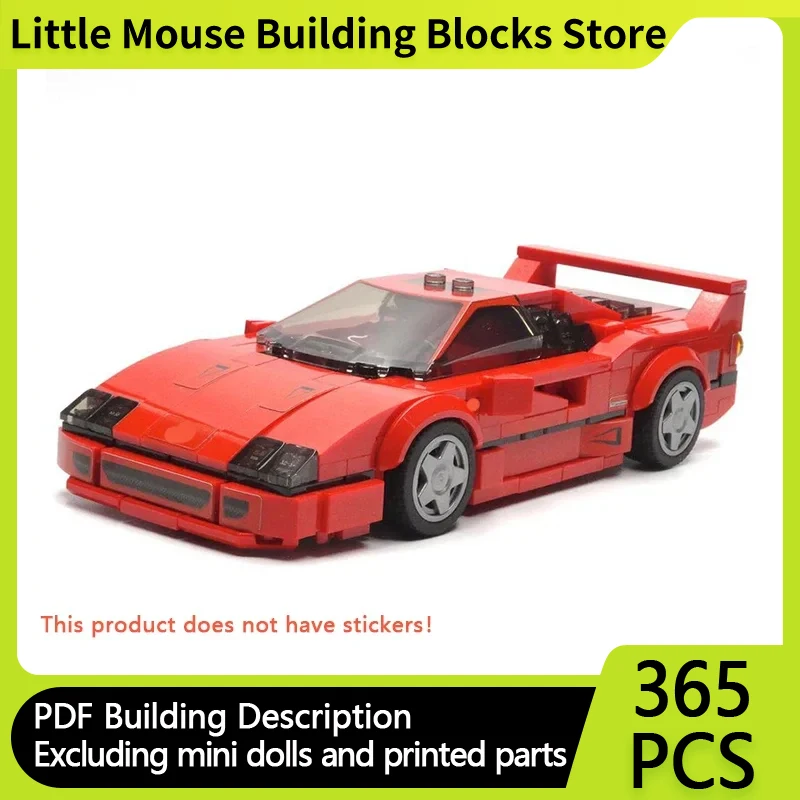 Speed Champion  Model MOC Building Bricks F40 Top Tier Sports Car Modular Technology Gifts Children Suit Toys Holiday Assemble