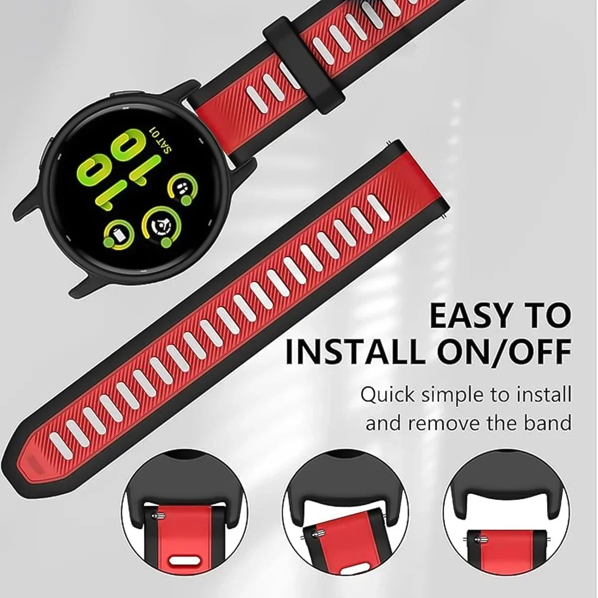 22/20/18 مللي متر سيليكون حزام ل Garmin Forerunner 965 265 245 955 55 645 265S سوار معصمه Garmin Active 6/Venu 3/2 S Correa