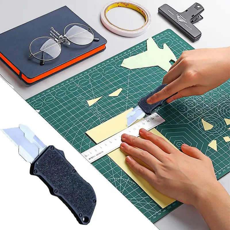 Utility Cutter Tool Non-Slip Retractable Utility Cutter Lightweight Art Accessories Paper Trimming Tool For Cardboard Carpet