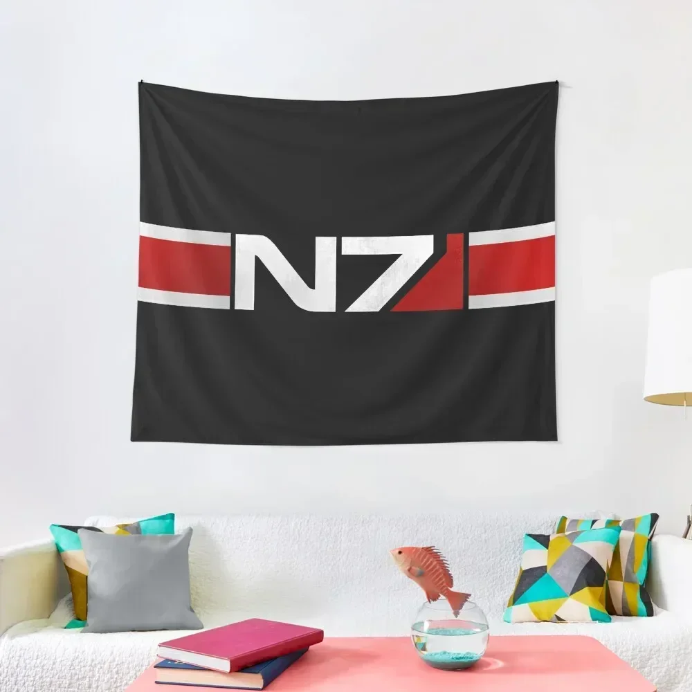 

Mass Effect Horizontal N7 Tapestry Wall Decoration Items Room Aesthetic Tapestry