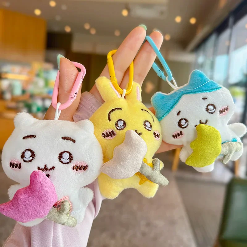 

Anime Self Deprecating Bear Fury Chiikawa Hachiware Usagi Plush Doll Bag Pendant Decoration Keychain Play Doll Toys Girls Gifts