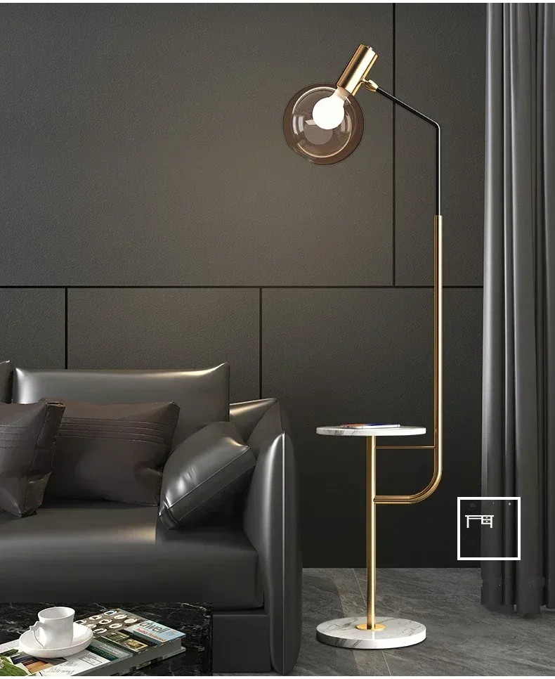 

Floor lamp modern simple northern Europe living room bedroom LED lamp tea table bedside full floor lamp