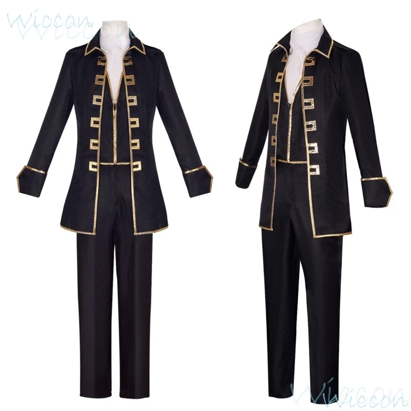 Anime Shinsengumi Gintama Cosplay schwarzer Anzug Cosplay Kostüm Hijikata Toushirou Kondou Isao Uniform Set Party Outfit für Männer