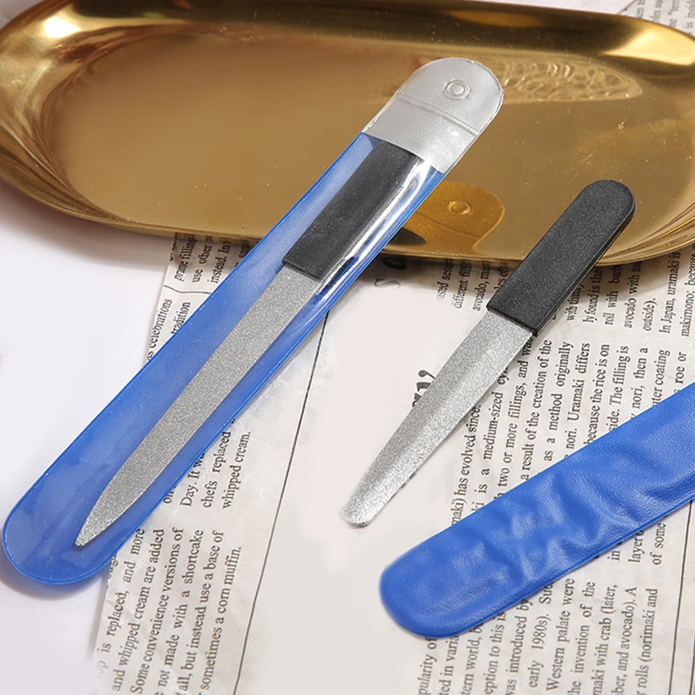 

3Pcs Metal Nail Files Stainless Steel Fingernail Toenail Manicure Pedicure Tools for Natural Rough Nails Nail Files