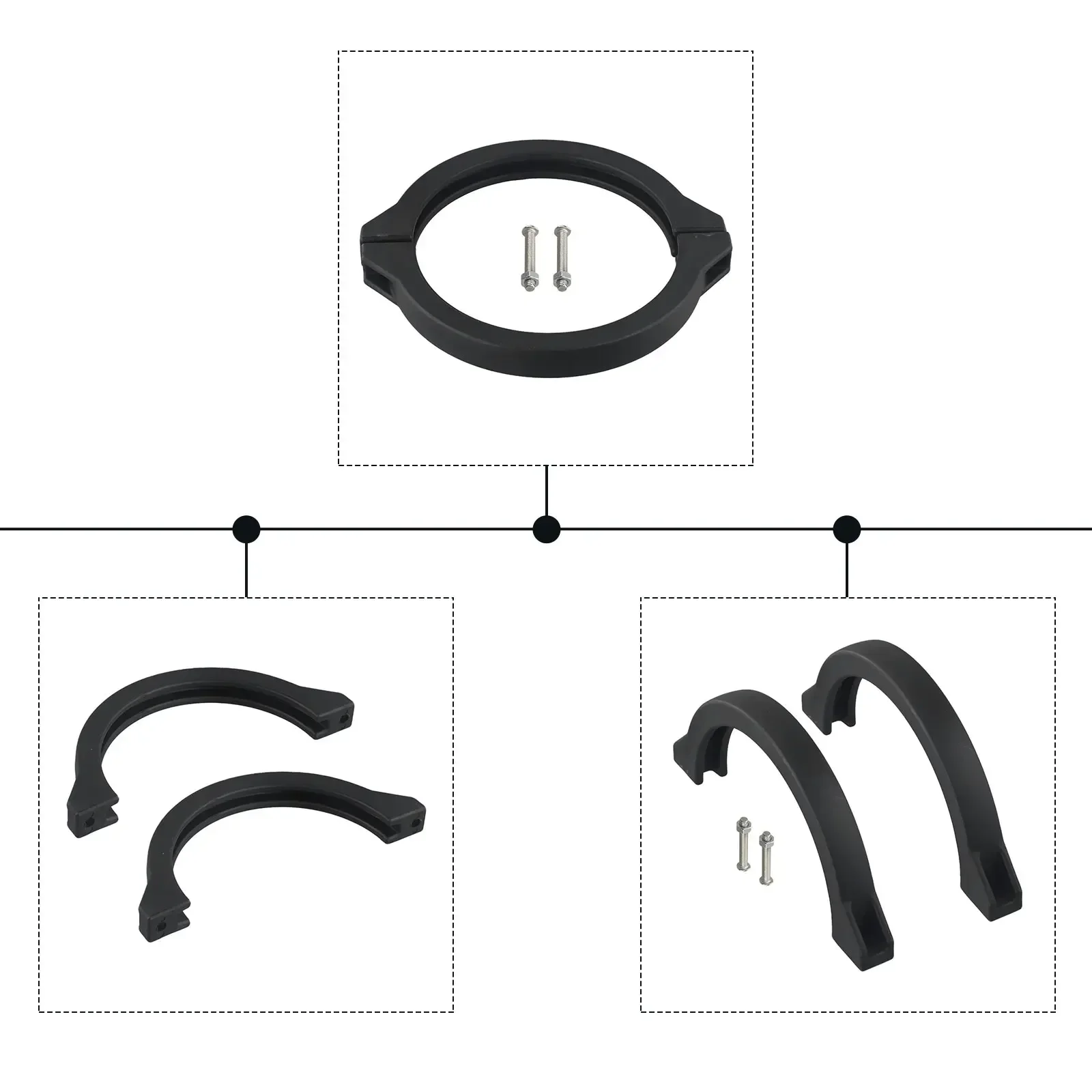 

Replacement Pool Spa Screw Sand Filter Valve Clamp Assembly Approx. 1-1 2-Inch Black For Pentair For Meteor Plastic