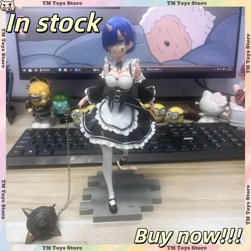 

Re:Life in A Different World From Zero Anime Figure 22CM Rem Figurine Maid Outfit PVC Statue Collection Model Toys Gift IN STOCK