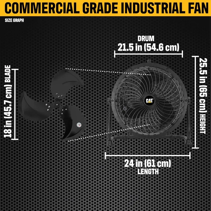 مروحة توزيع هواء ذات أسطوانة عالية السرعة مقاس 18 بوصة مع رأس محوري 360 درجة ومحرك مزدوج محمل كروي 4 سرعات لـ I فعال #2