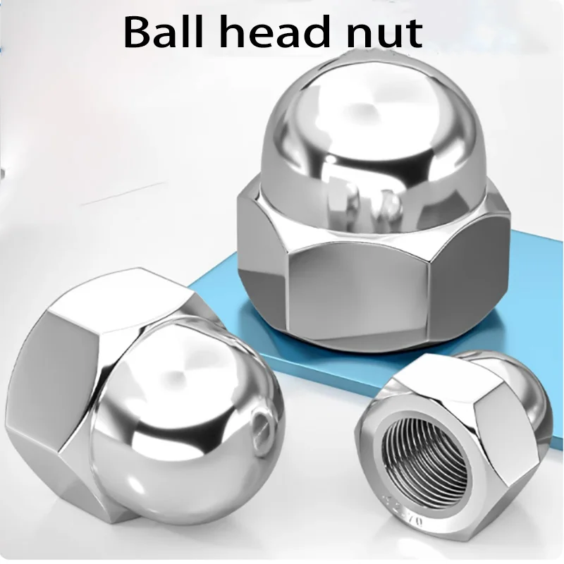 

M3 - M39 304 A2-70 Stainless Steel Hex Hexagon Decorative Cover Semicircle Dome Cap Acorn Nut