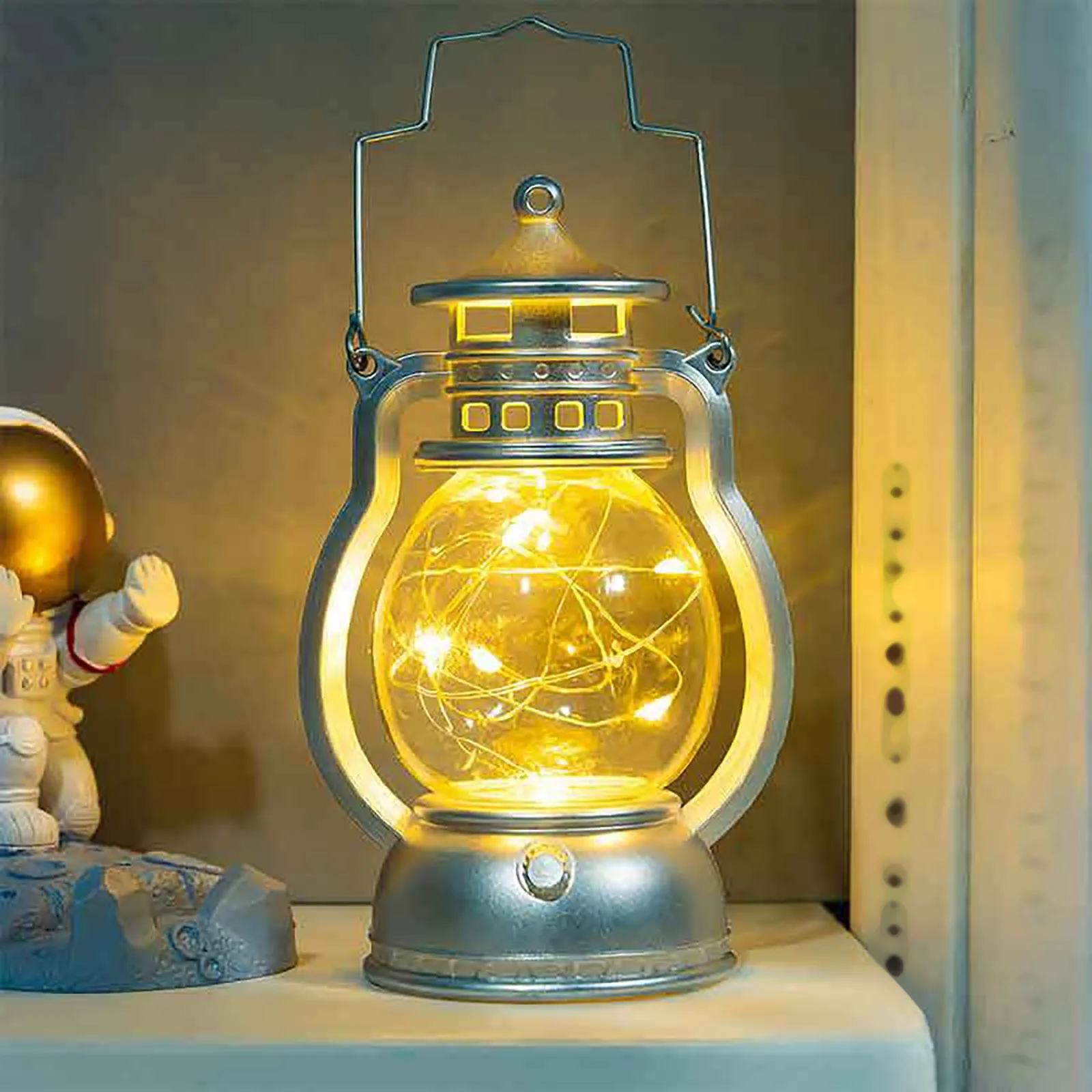 Vintage Lantern Retro Design Led Hanging Oil Lamp Battery Operated Decorative For Home Holiday Christmas Gifts Home Decor