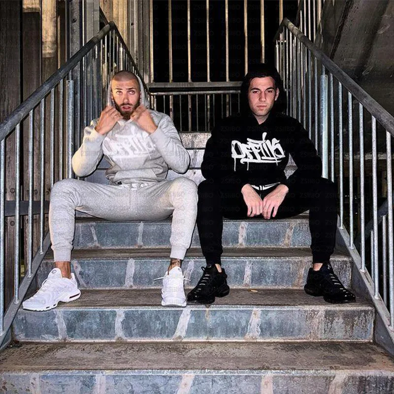 

Y2K Harajuku Trend Ретро уличная мужская женская одежда с капюшоном с принтом алфавита пуловер хип-хоп толстовка топ свободные повседневные длинные брюки