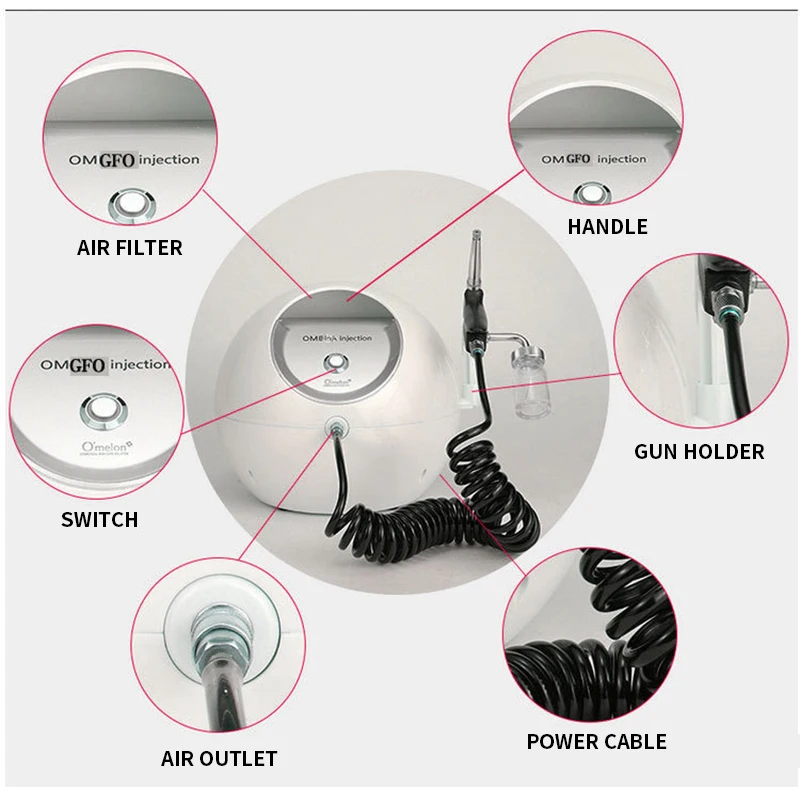 Water Oxygen Jet Peeling Skin Care Acne Treatment Facial Rejuvenation Skin Moisturizing Machine Face Care Oxygen Spraye Skin spa