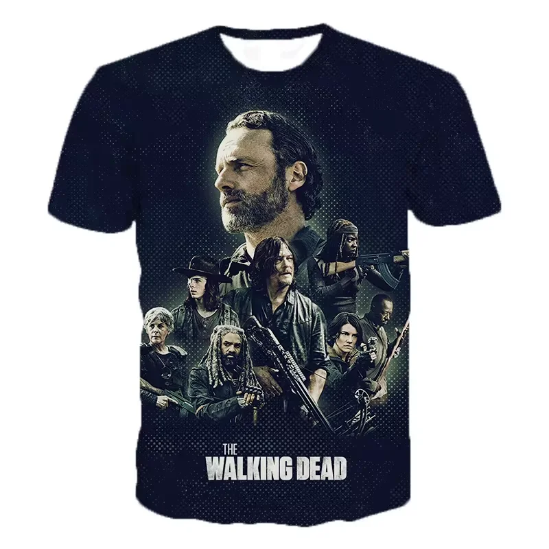 Summer The Walking Dead 3D Print T-Shirts Men Women Horror Fashion Oversized Short Sleeve O-Neck T Shirt Kids Tees Tops Clothing