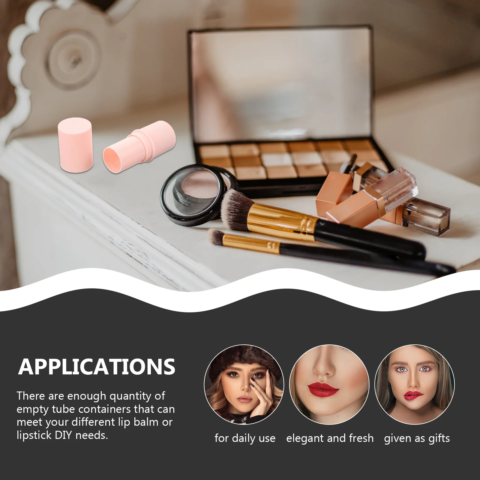 

6Pcs DIY Lip Balm Tubes Empty Lipstick Containers Compact Portable Lip Gloss Tubes Refillable Lipstick Holders