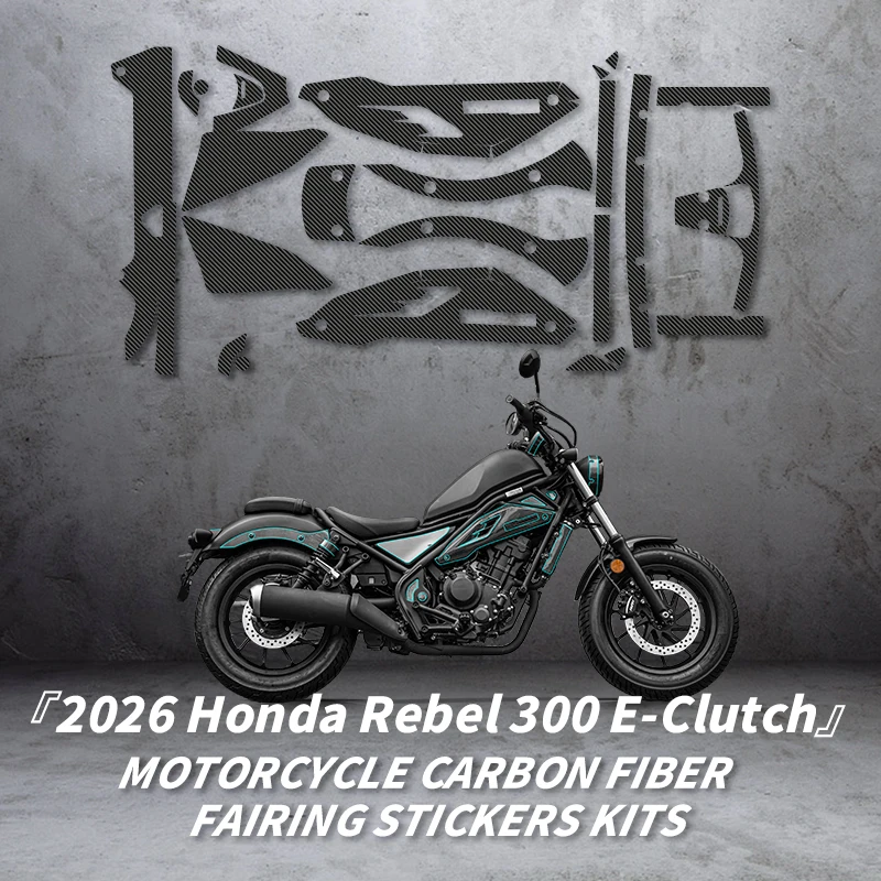 Carbon Fiber Protective Sticker Decal Compatible with 2026 Honda CM300 Motorcycle Body Decorative Film Anti-Scratch Modification