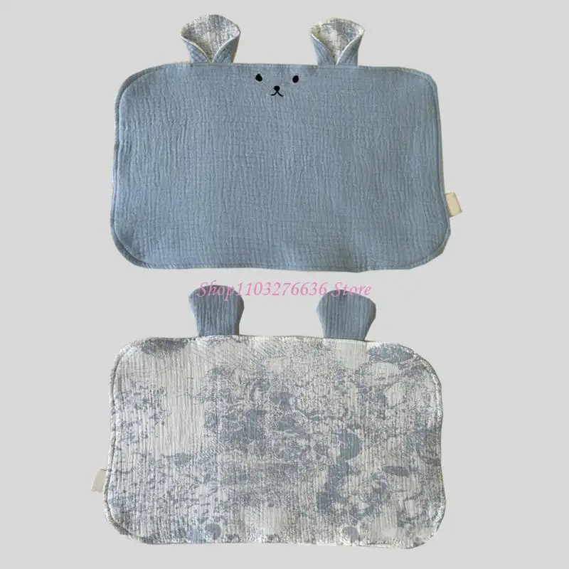 

R6FD Milk Spit Up Rags Ear Burp Cloths Double Sided Girl Boy Burp Rags Washcloths Baby Bibs Newborns Baby Saliva Towel