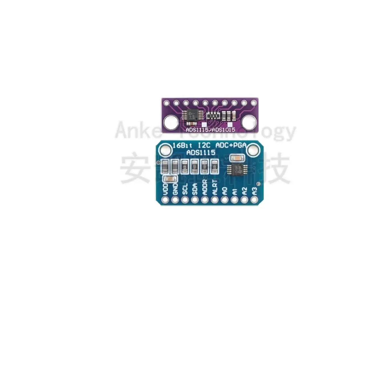 ADS1015 ADC Analog-to-Digital Conversion Module, 12-bit A/D Converter Module Development Board