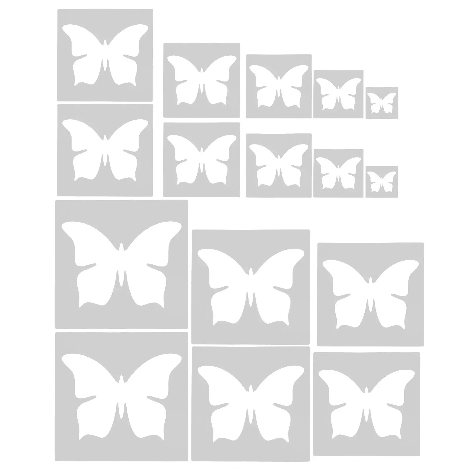 16Pcs Butterfly Spray Painting Stencils Hollow Reusable DIY Craft Templates Decorative Sheets for Scrapbook Drawing Projects