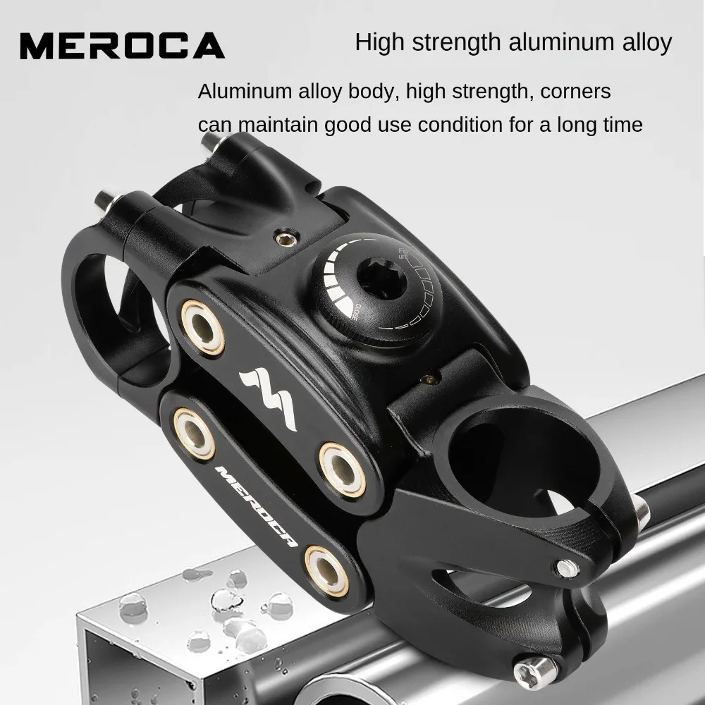 MEROCA Damping Bicycle Stem Aluminum Alloy Riser Four Links Stem Bike Suspension Stem 90mm Handlebar Shock Absorbing