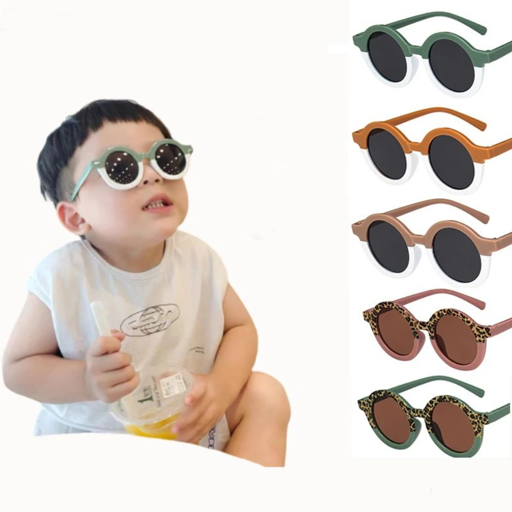 New Children's Sunglasses Korean Edition Girls' Round Frame Sunglasses Personalized Baby Sunscreen Sunglasses Fashion Versatile