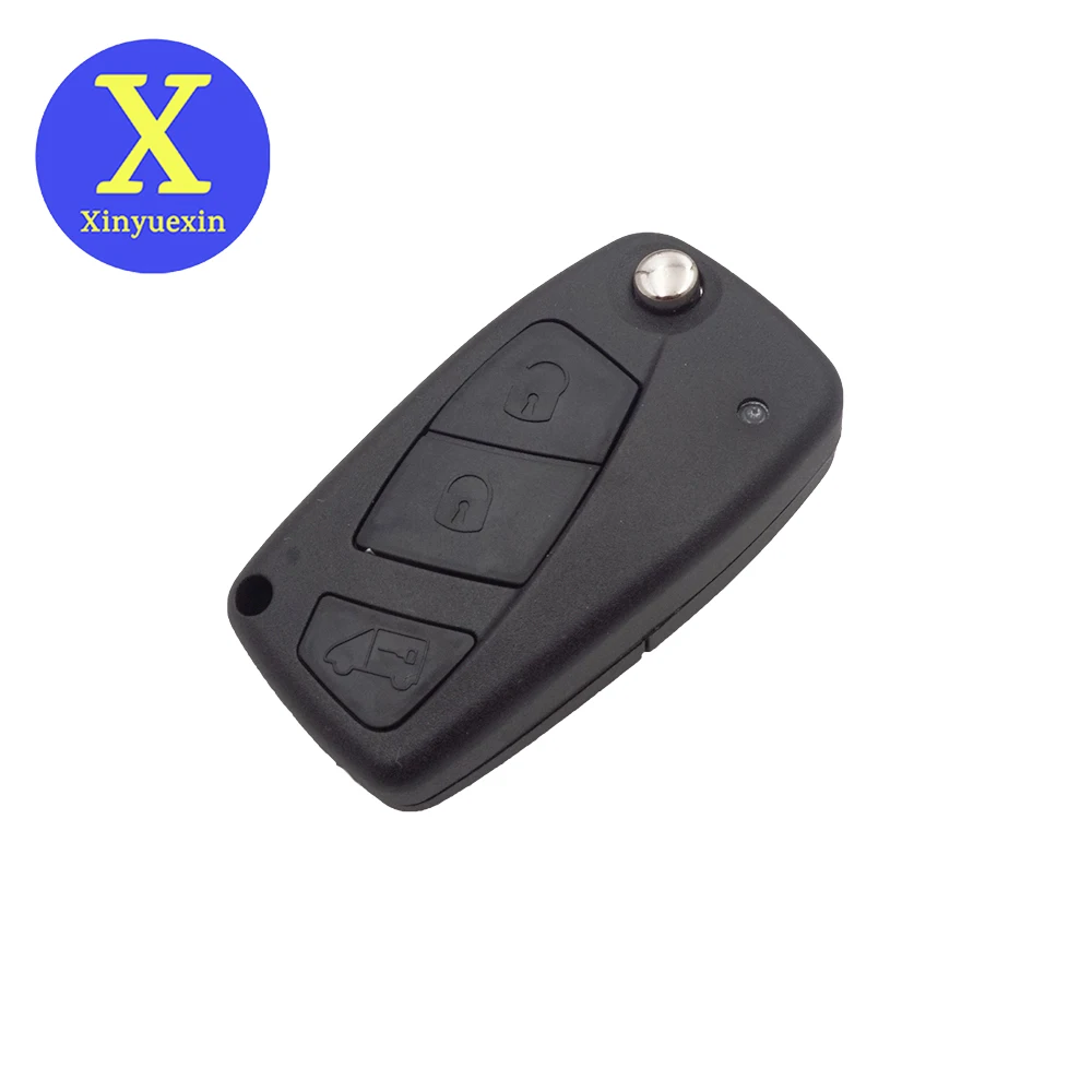 

Xinyuexin Black 3 Buttons Remote Car Key Shell for Fiat Punto Ducato Doblo Bravo Stilo Panda BOXER Citroen Jumper ID48 433MHz