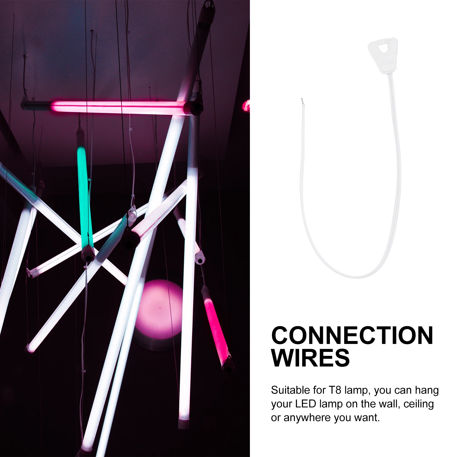 

10pcs Lamp Connection Line Cable Led Tube Wire Connecting Cables For Home Light Tube Light Box Replace Old Power Cable