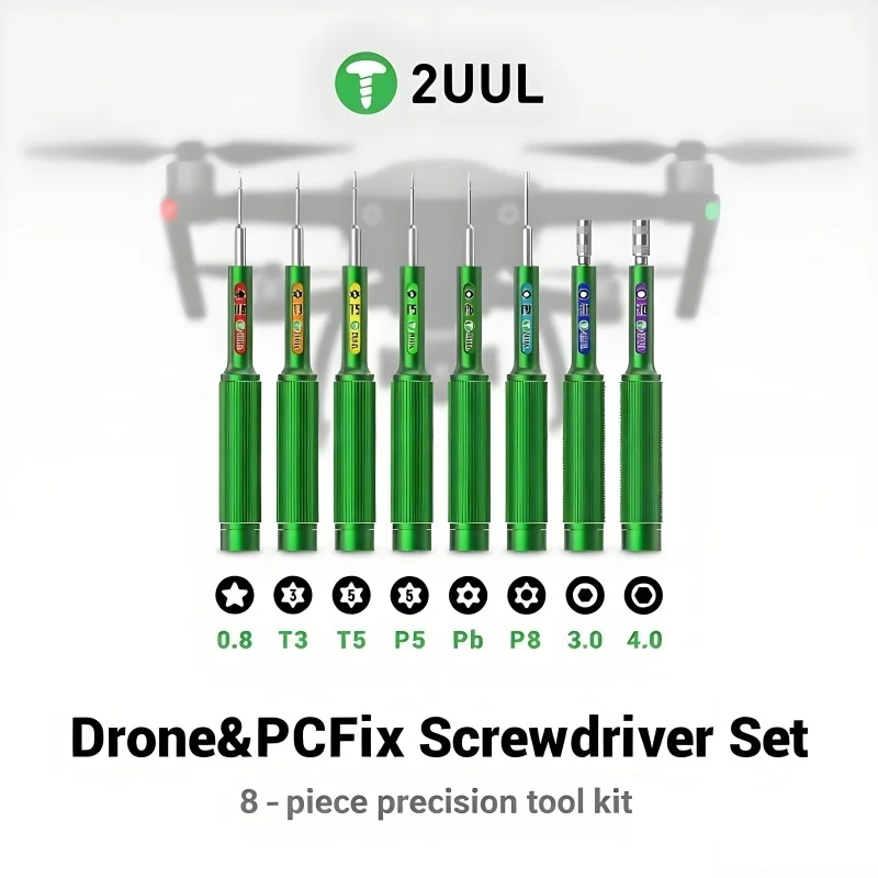 2uul-sd95-drone-pc-fix-screwdriver-set-8pcs-08-t3-t5-p5-pb-p8-30-40-alloy-steel-for-smartphone-pc-tablet-laptop-drone-repairs
