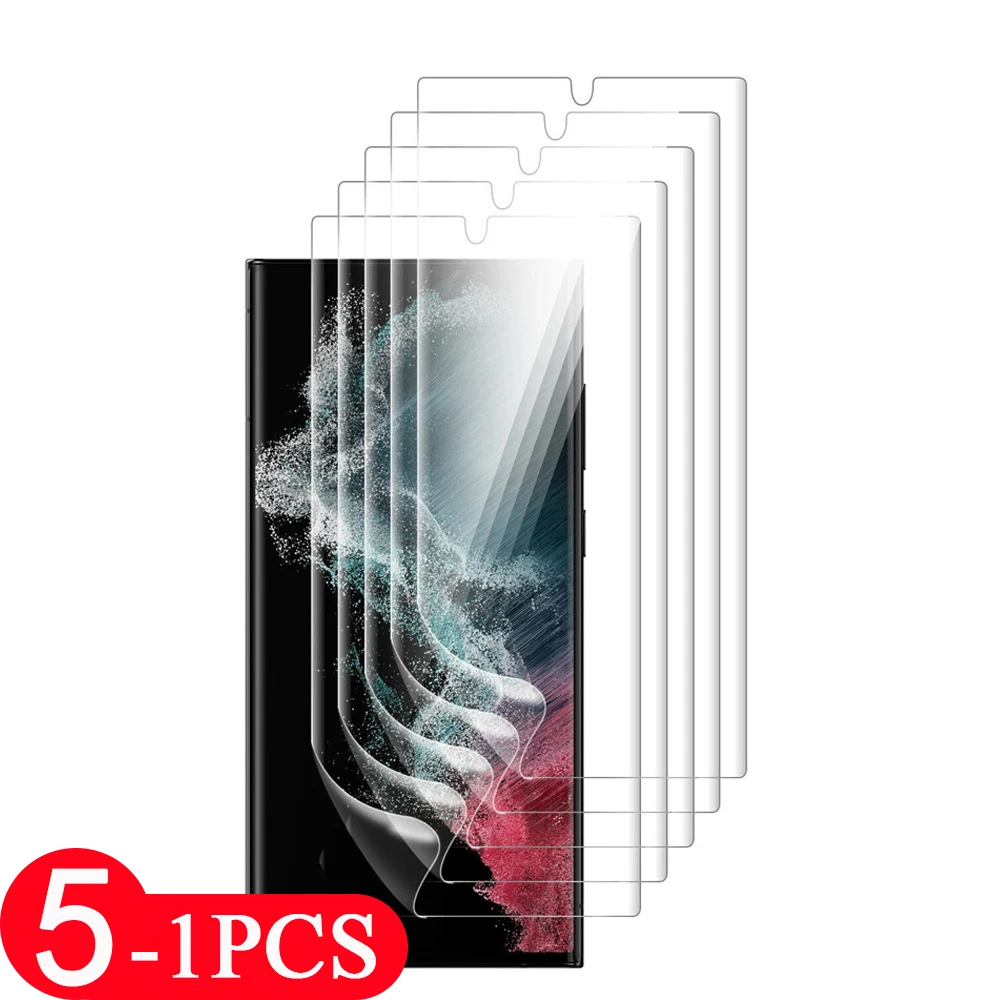 5pcs screen protector for samsung glalxy S22 5G S21 plus S23 Ultra S20 FE S10 lite S10E hydrogel film Not Glass protective