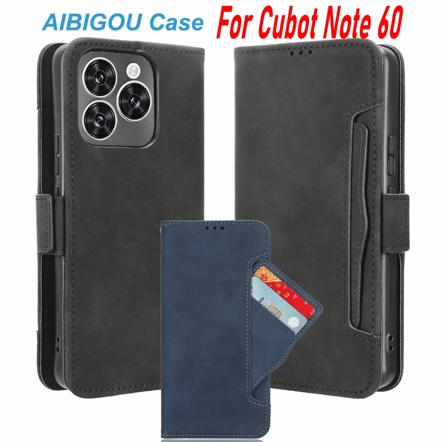 Für Cubot Note 60 Flip Case Luxus PU-Lederhülle Buchförmige Brieftasche Magnetische Retro-Skin-Abdeckung Für Cubot Note60 FundaPhone Taschen