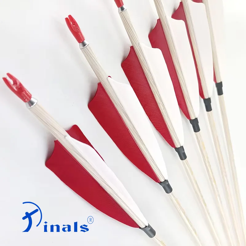 

Pinals Archery Pure Carbon Traditional Archery Bow Hunting 32 Inch Arrows with Feather Spine 400 500 600