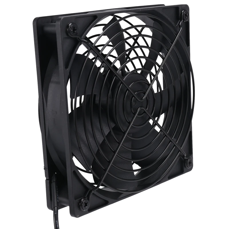 Dual 120Mm 5V USB Powered PC Router Fans With Speed Controller High Airflow Cooling Fan For Router Modem Receiver